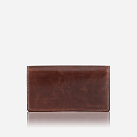 LARGE LEATHER PURSE, COFFEE - Harrys for Menswear