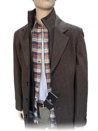 JARED Overcoat in Pecan & Ash