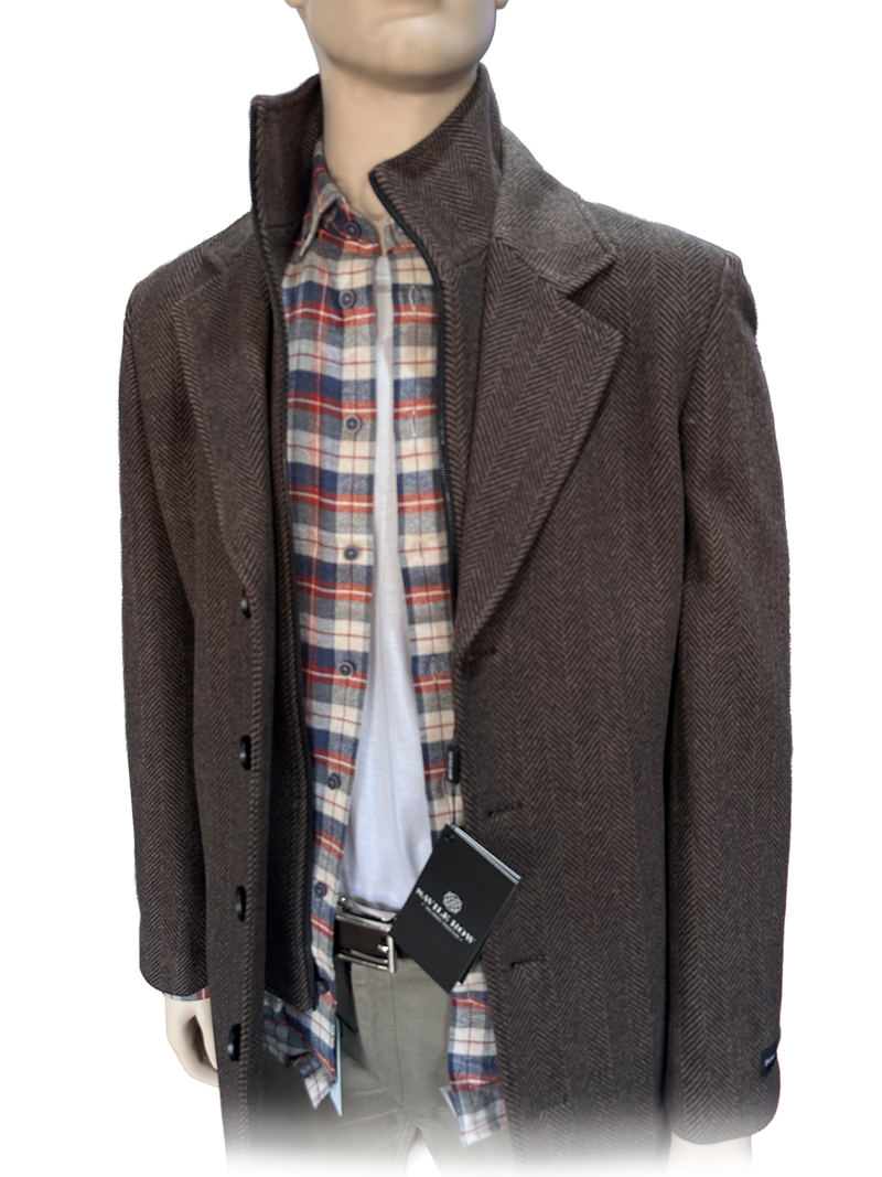 JARED Overcoat in Pecan & Ash