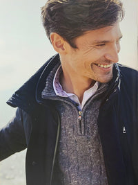 221408 Crew 1/2 Zip Neck Knitwear - Harrys for Menswear
