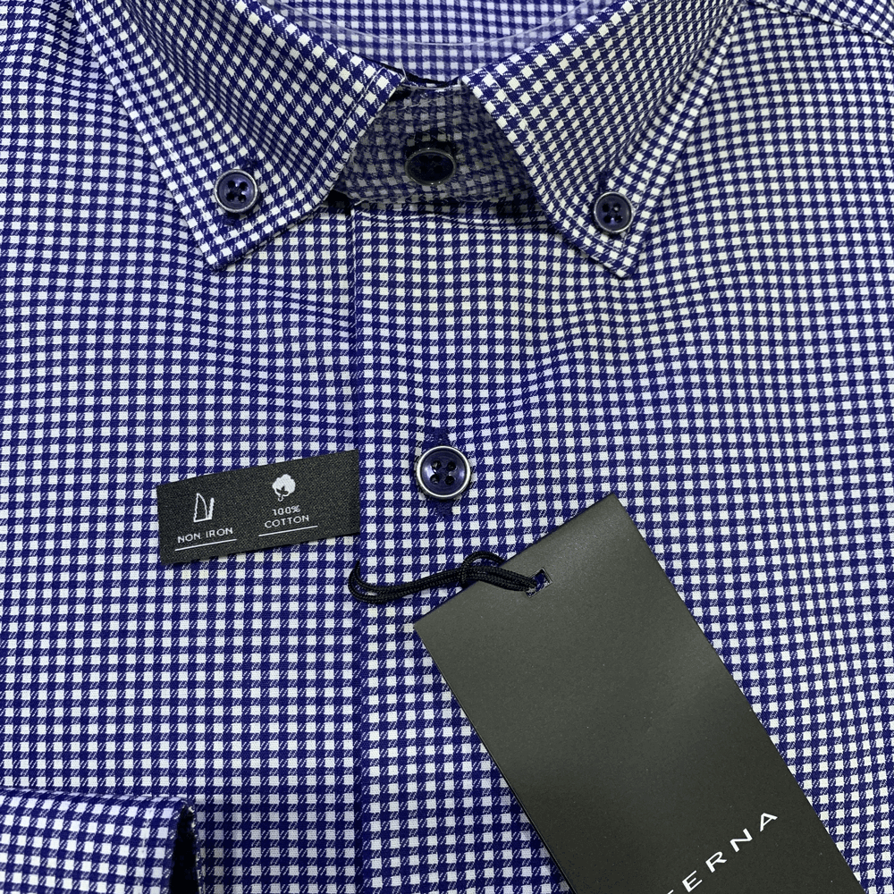 3720-17M-Navy Check - Harrys for Menswear