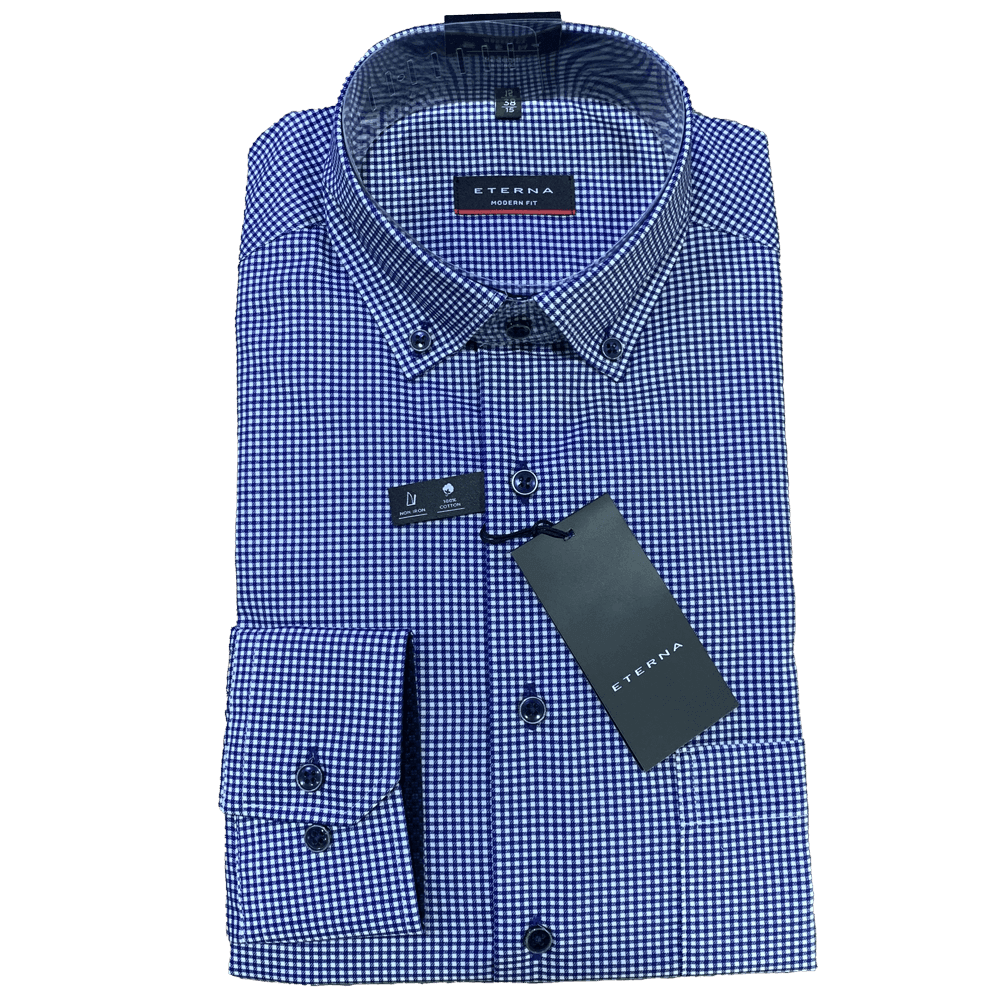 3720-17M-Navy Check - Harrys for Menswear