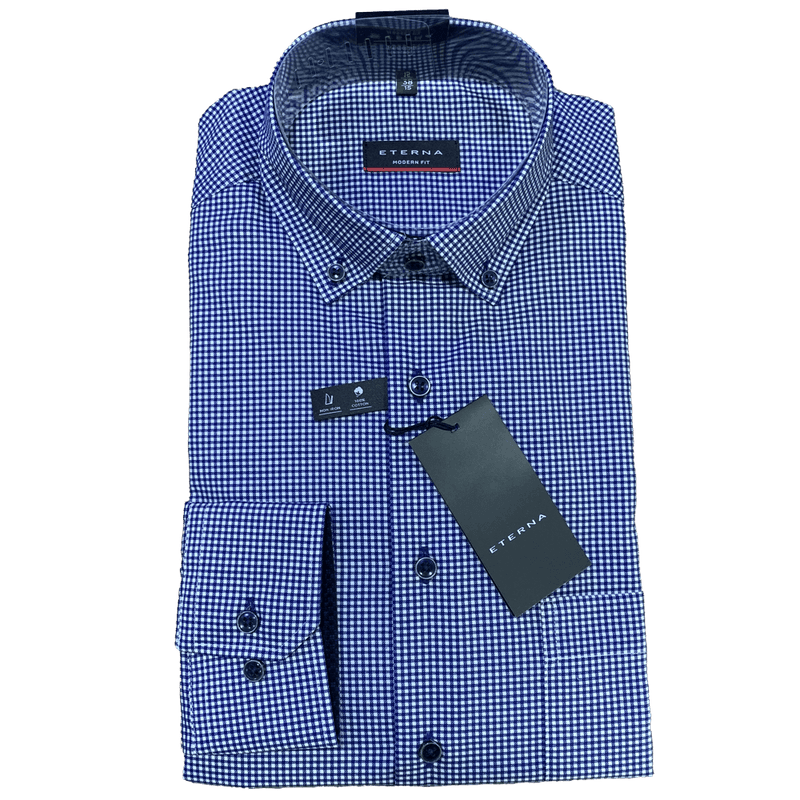 3720-17M-Navy Check - Harrys for Menswear