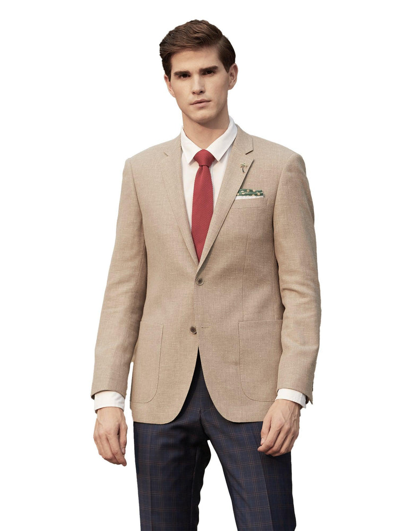 JL4 Asher-Sports Coat-Stone - Harrys for Menswear