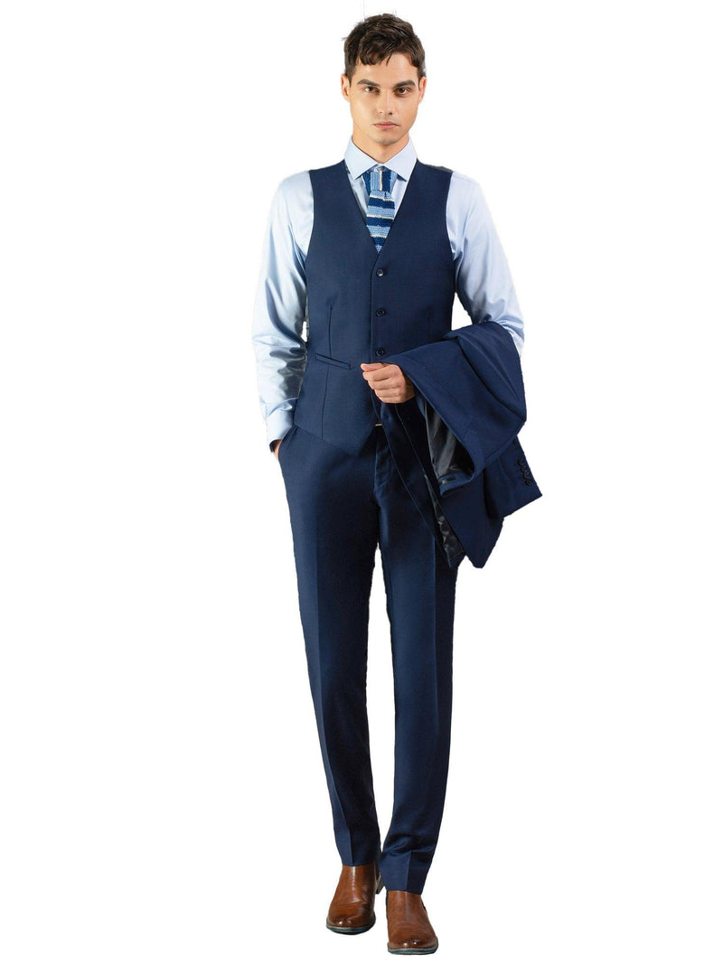 D10-Marine Blue Waist Coat - Harrys for Menswear