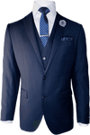 D6-Cobalt Abram 3 piecs Travel Suit (Sold as a nested Suit) - Harrys for Menswear