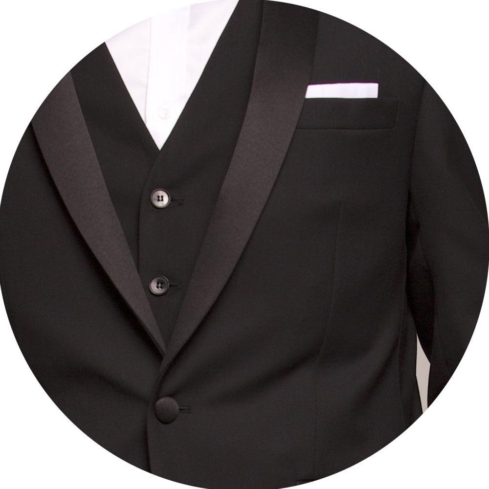SSA3-Alexander Black Tie Jacket - Harrys for Menswear