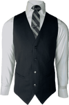 E9-Black Saul Vest - Harrys for Menswear