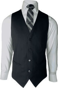 E9-Black Saul Vest - Harrys for Menswear