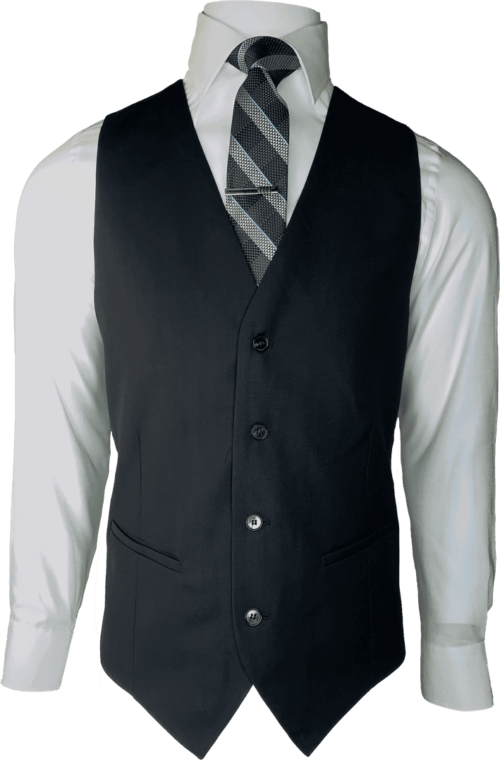 E9-Black Saul Vest - Harrys for Menswear